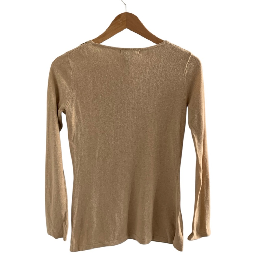 Style & Co Tan Beaded Linen Blend Tunic - NWT - Picture 6 of 6